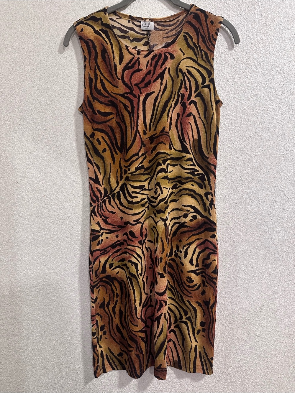 Carlisle Sleeveless Animal Print Dress in Multicolor